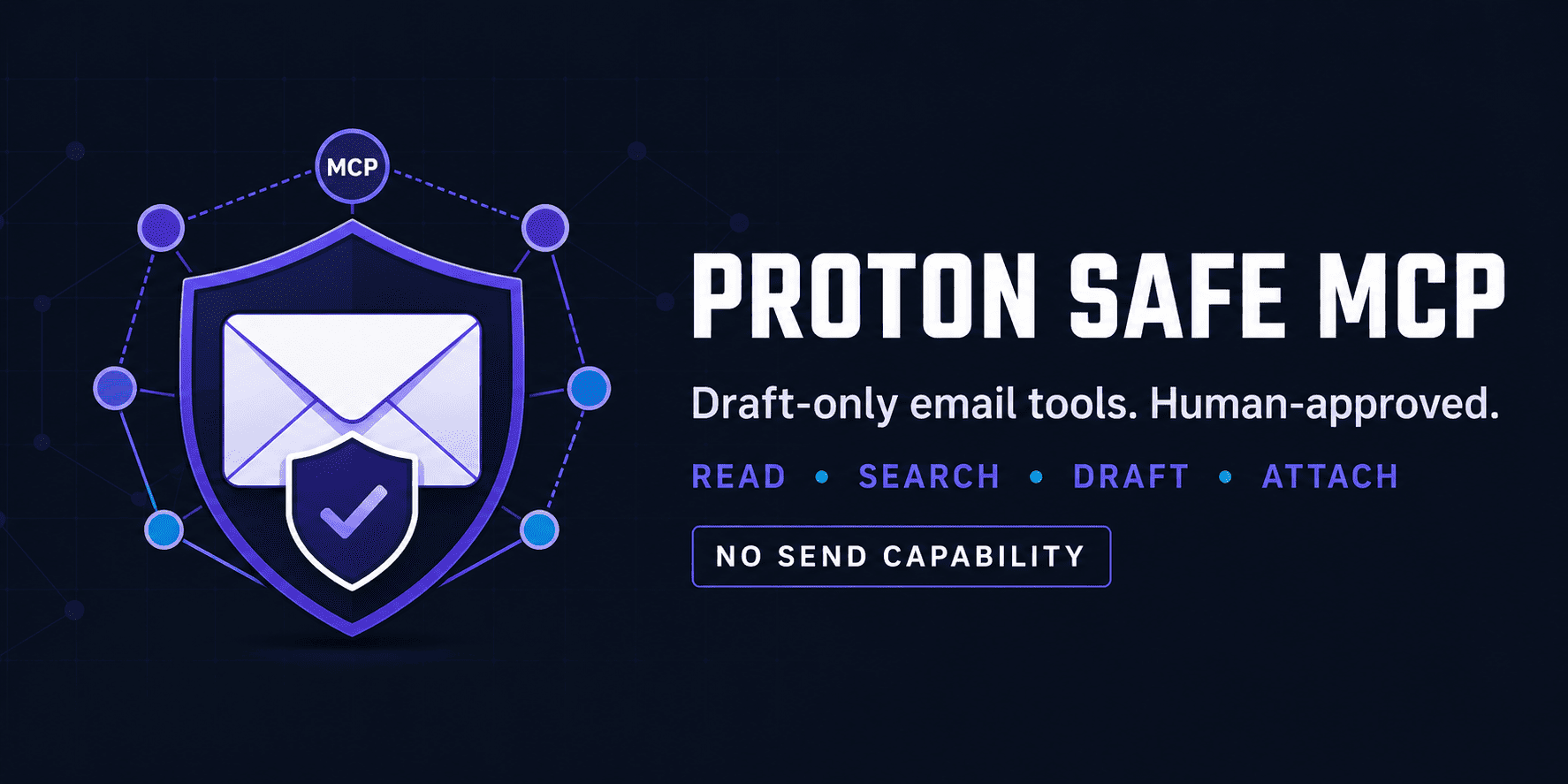 Proton Safe MCP — draft-only email tools, human-approved